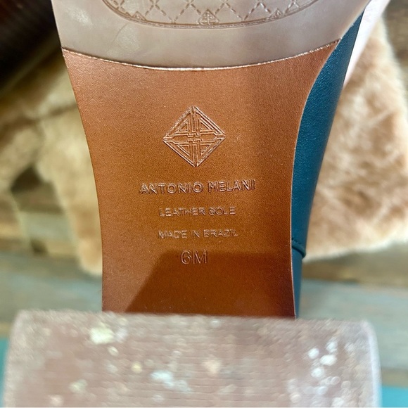 Antonio Melani Black Leather Ankle Booties Size 6 - Picture 8 of 8